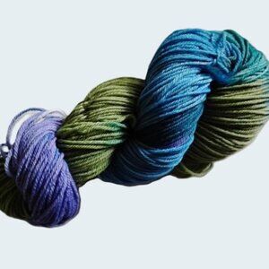 Grab Bag ~ shades of purple & teal sport weight merino wool yarn ~ 1 x 3.5oz